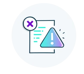 an icon representing a file with a danger sign